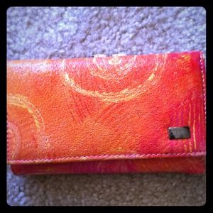 Orange/pink/yellow wallet