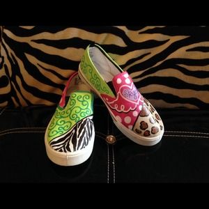 Custom painted shoes