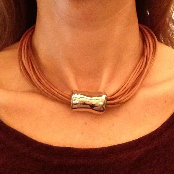 Leather and Sterling Silver Necklace - Picture 3 of 4