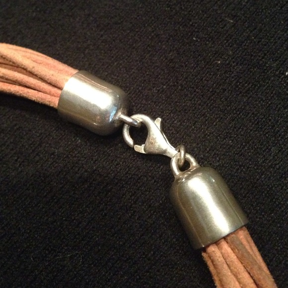 Leather and Sterling Silver Necklace - Picture 4 of 4
