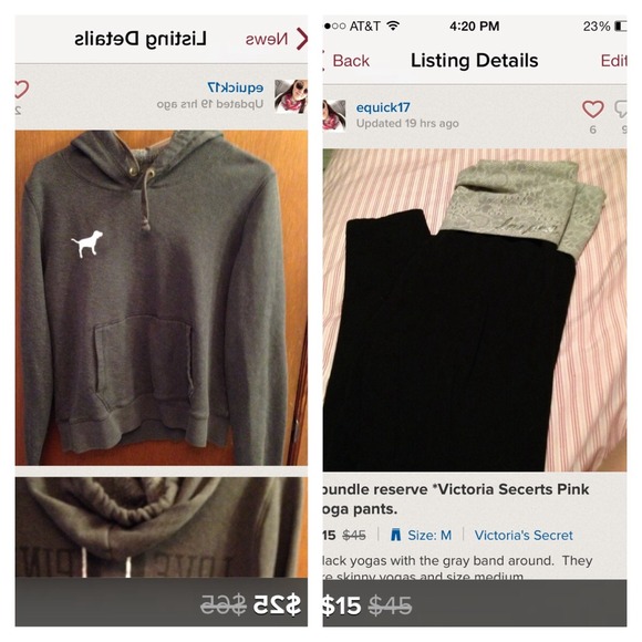 Pink leggings & hoodie . Bundle reserved.