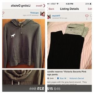 Pink leggings & hoodie . Bundle reserved.