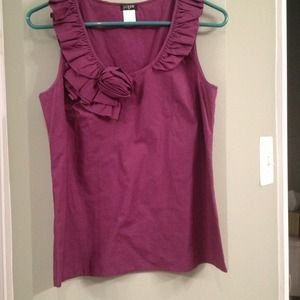 Eggplant ruffle top