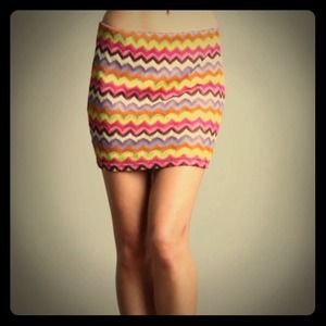 Ark & Co multi wave mini skirt