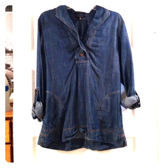 Thin denim shirt