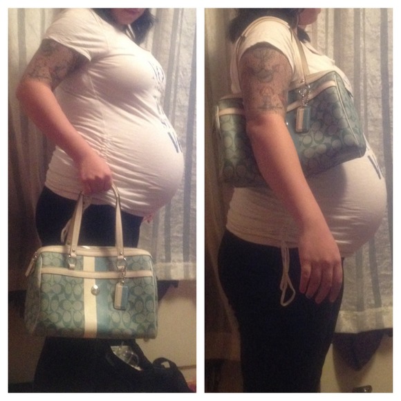 💲REDUCED💲 Authentic blue and white Coach bag - Picture 4 of 4