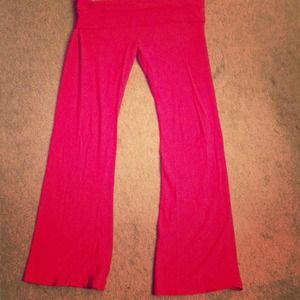 Hot RED (looks pink in pic) stretch sweatpants!