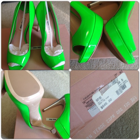 💥Miu Miu Neon Heels Pumps - Picture 4 of 4