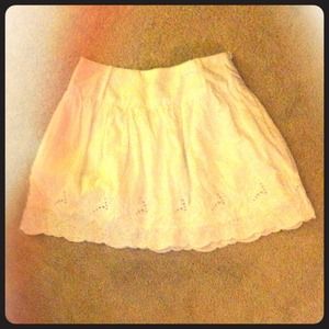 Laced waist skirt.