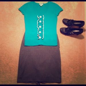***SOLD****Ann Taylor Teal colored blouse.