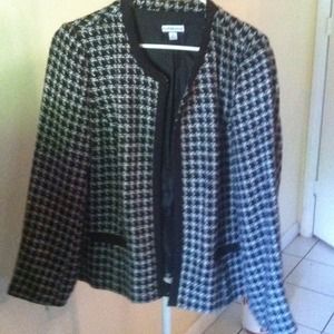 Black and white checked jacket