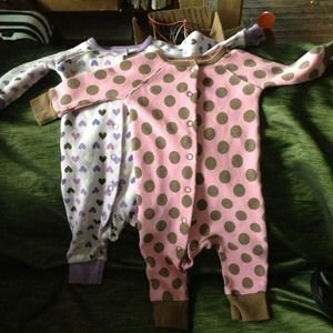 Carter's 6M long underwear style rompers.