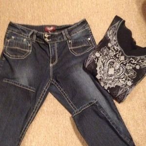 Angels jeans and t shirt ! REDUCED till Friday !