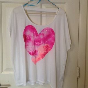 Loose white graphic top