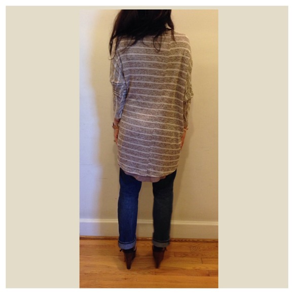 Draped open striped cardigan SOLD - Picture 3 of 4