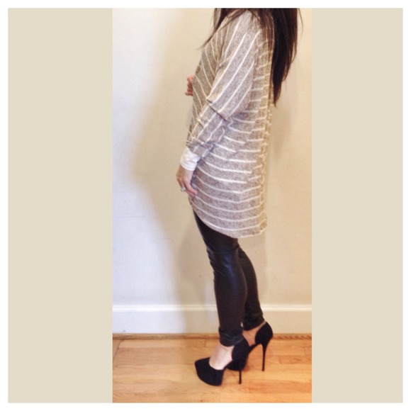 Draped open striped cardigan SOLD - Picture 2 of 4