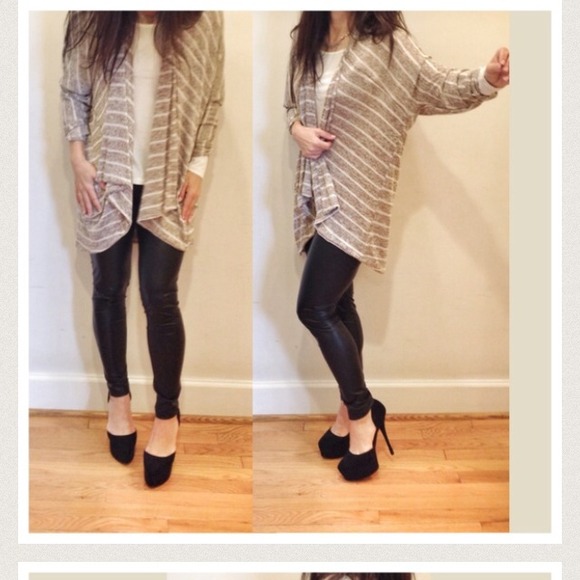 Draped open striped cardigan SOLD - Picture 4 of 4