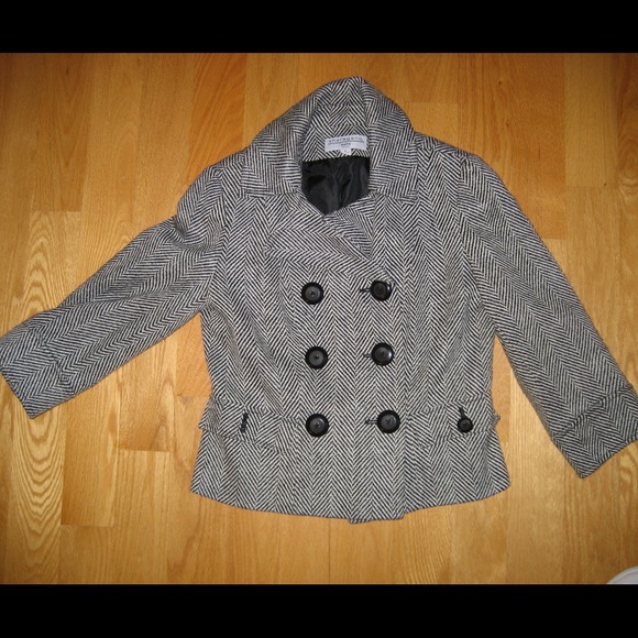 Black and white striped coat