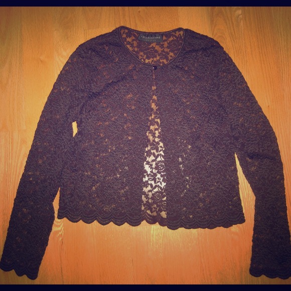 Brown lace cardigan