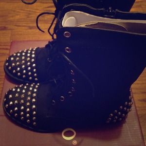 Studded combat boots