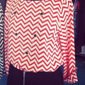 Everly chevron 3/4 sleeve top