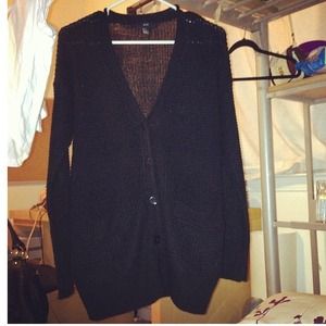 Black oversized cardigan