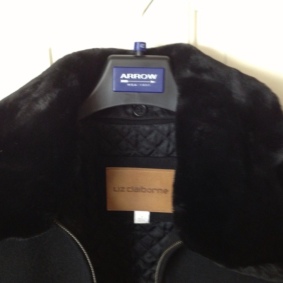 Never worn Liz Claiborne wool coat - black