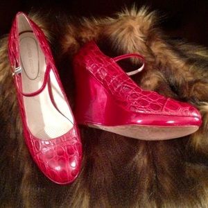 Corso Como red platform shoes