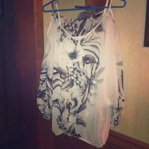 Floral Top with Cami  & Oversized sweater bundle!