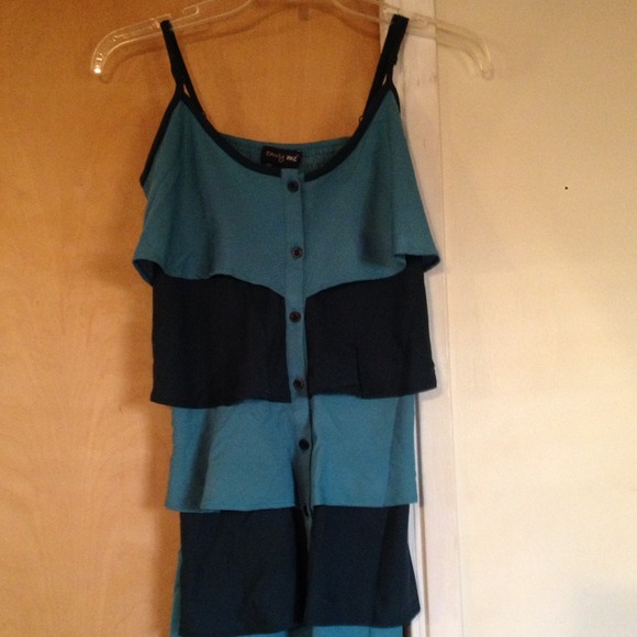 Two color ruffle dress