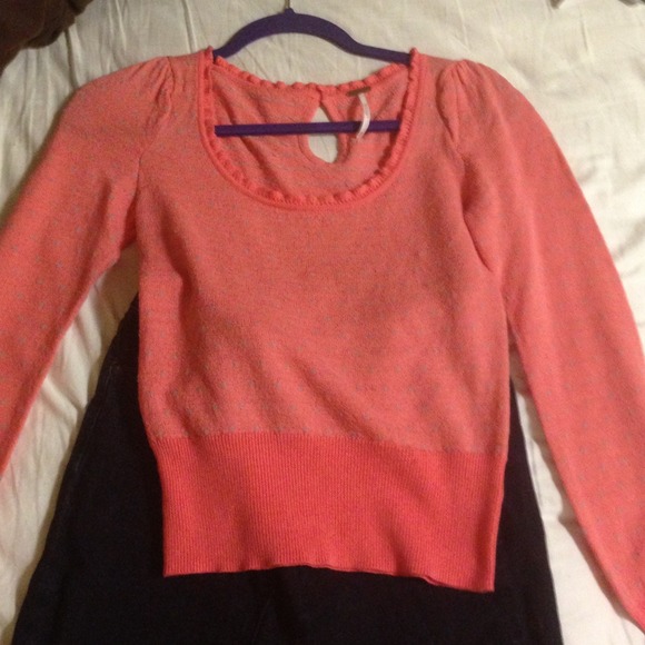 NWOT Free people polka dot sweater. Super cute!!