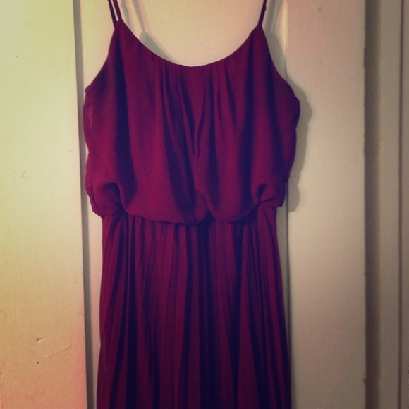 Floor length Wine Colored Gown