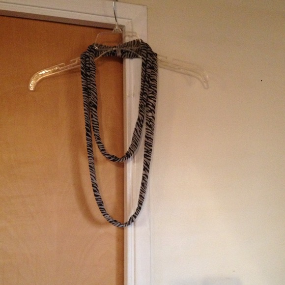 Zebra print never ending scarf