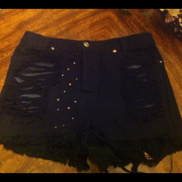 Brandy Melville High Waisted Distressed Shorts