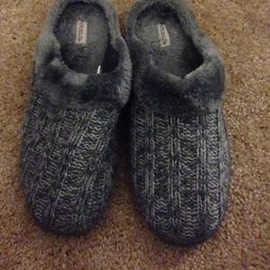 Grey slippers !
