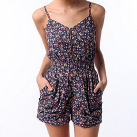 Urban Outfitters Lucca Couture Floral Romper NWOT