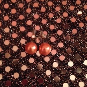 Pink pearl earrings!