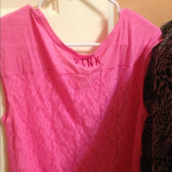 VS PINK hi lo lace back shirt