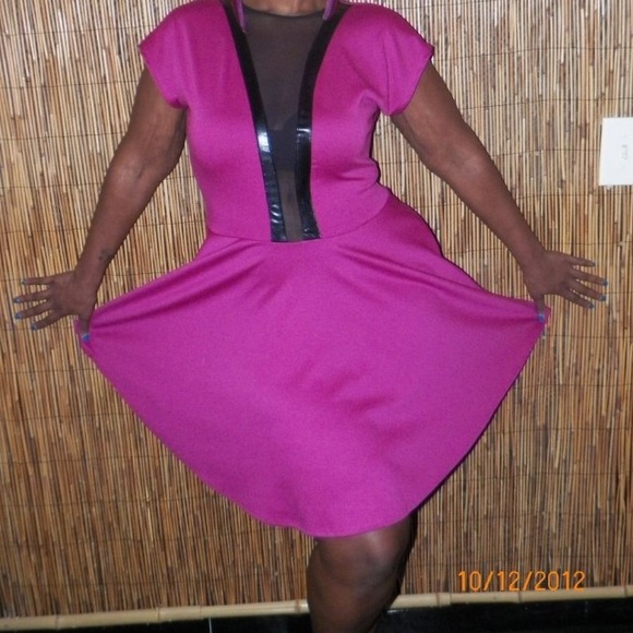Pink skater dress