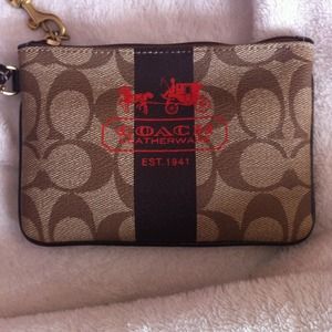 Brown coach wristlet
