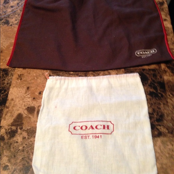 Two small coach dust bags