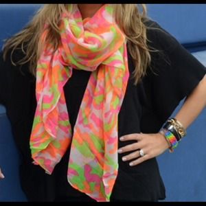 Neon camo scarf BRAND NEW
