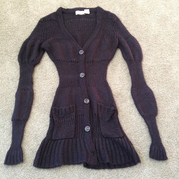 Long knitted sweater