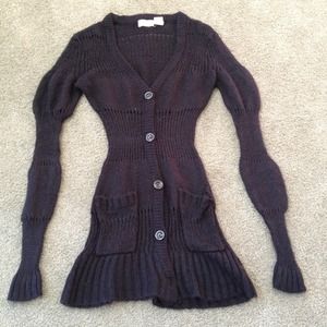 Long knitted sweater