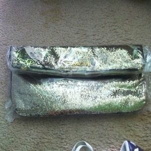 Gold glittery Victorias Secret clutch