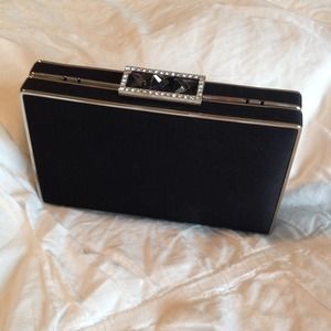 Lulu Townsend black clutch