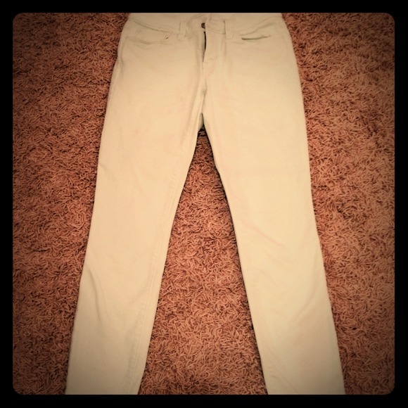Super skinny mint color jeans