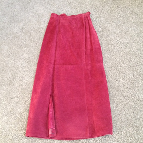 100% Genuine leather long dress