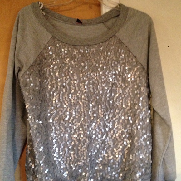 Grey Sequence sweat shirt