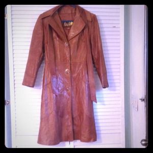 Leather coat